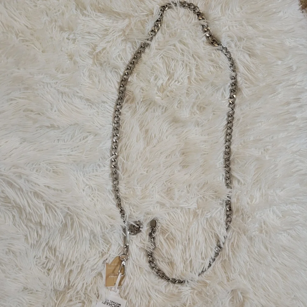 Women's Micheal Kors Logo Metal Chain Belt Y2k